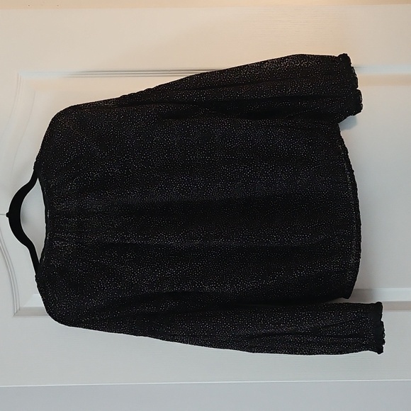 Lucky Brand Black Puff Sleeve Blouse - Picture 6 of 6